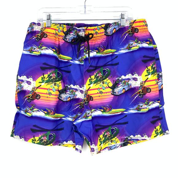 Culprit Swimwear Men's Size XXL Dinosaur Mayhem Print Swim Shorts Multicolor NEW - Picture 1 of 9